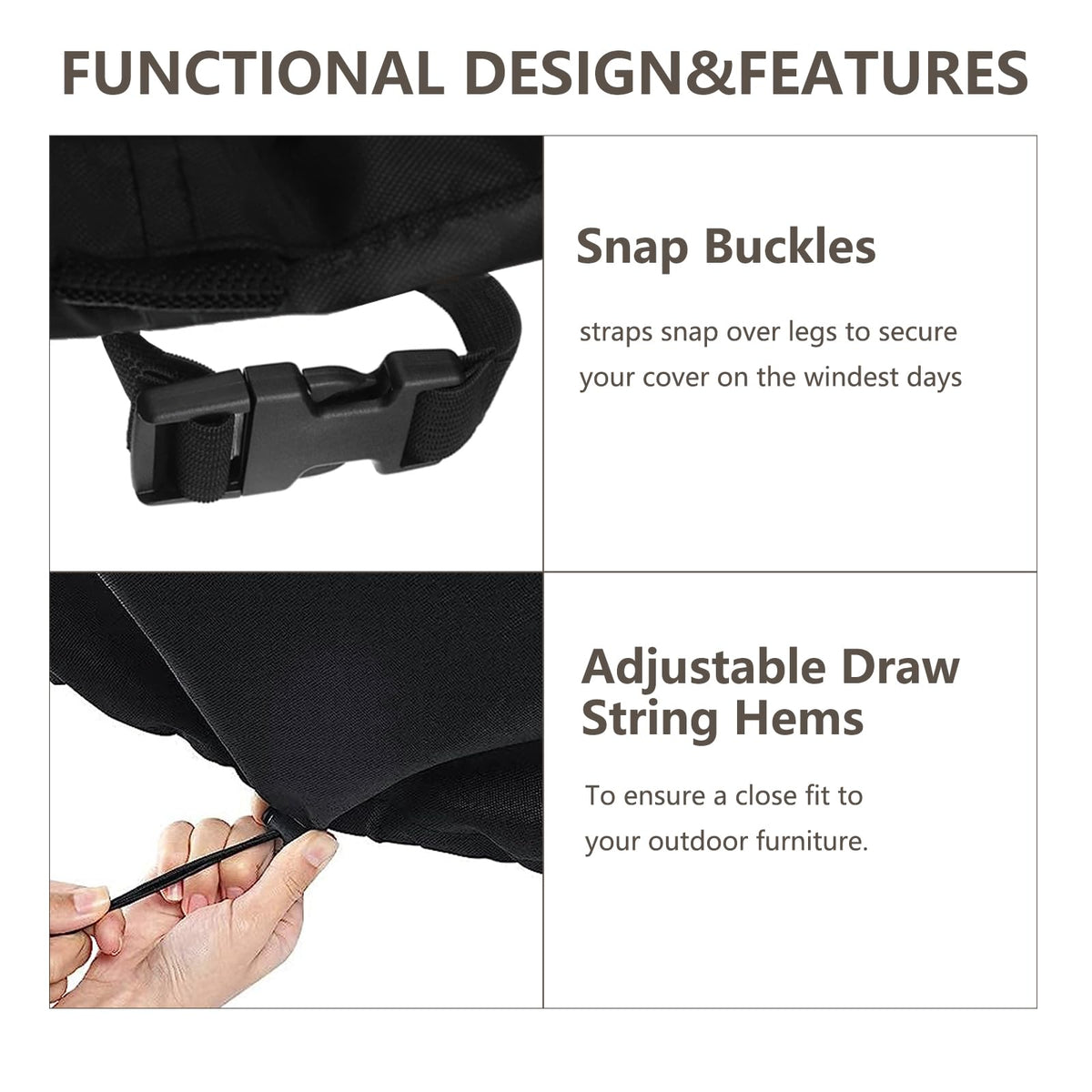 Rileytee chair cover ventilation panel demonstrates air flow for dry furniture