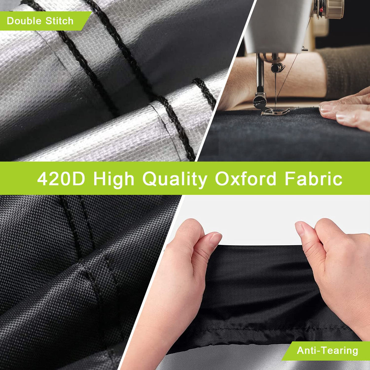 Close-up of 420D fabric on Rilime cover for durability