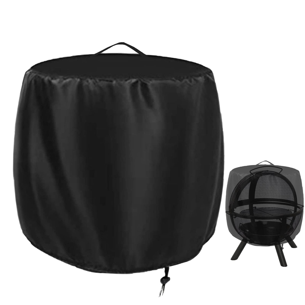 Rilime globe fire pit cover 36-inch shields your fire pit from debris and sun exposure.