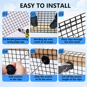 Rilth heavy-duty scissors cut the mesh to fit