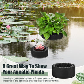RimCereal aquascape floating planter enhances ponds with floating greenery