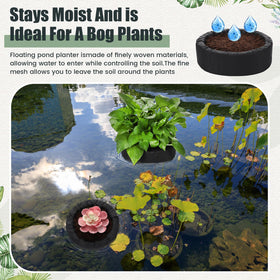RimCereal floating planter in outdoor use highlights sturdy weather-resistant design