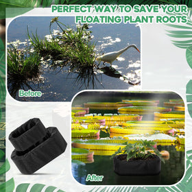 RimCereal floating pond planter pair packaging shows multi-use flexibility.