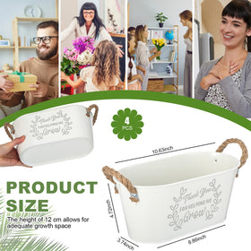 RimCereal galvanized metal finish highlights durable, rust-resistant planter design.