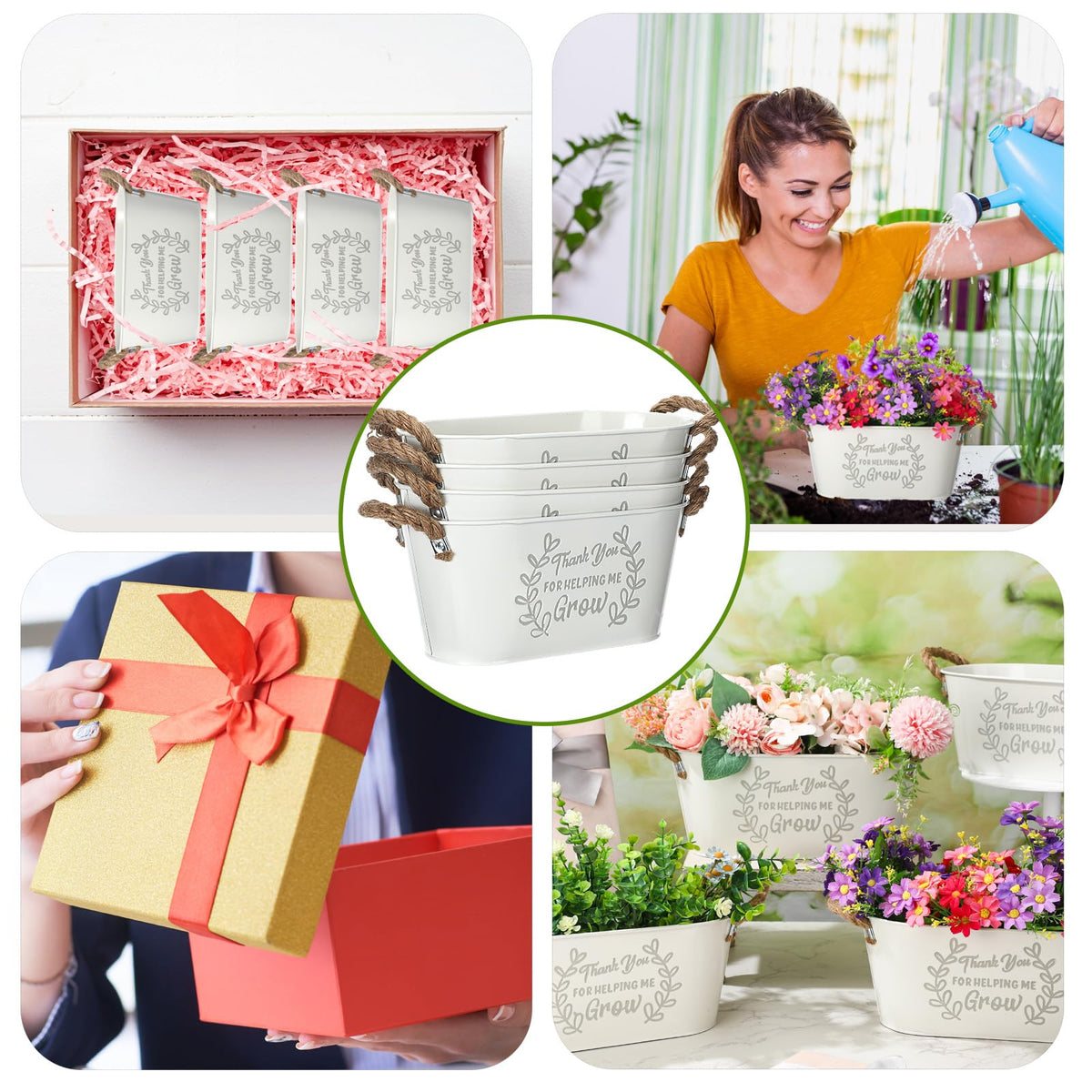 RimCereal gift idea scene for teachers and nurses with elegant planters.