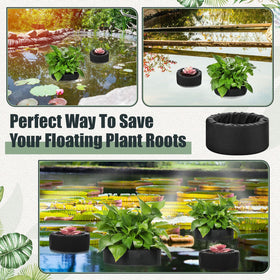 RimCereal pond planter provides shade and habitat for pond fish and plants