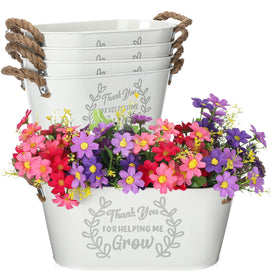 RimCereal teacher appreciation oval planter packaging showing four gift-ready pots.