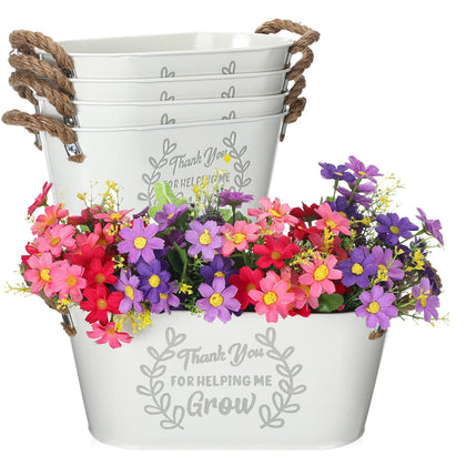 RimCereal teacher appreciation oval planter packaging showing four gift-ready pots.
