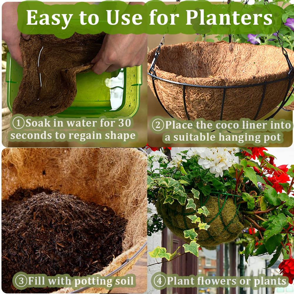 Versatile fit for pots and baskets adds decorative greenery.