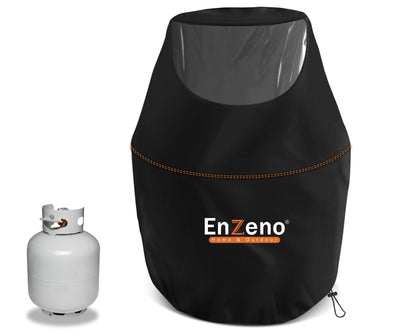 Rimwig 20lb propane tank cover side view protects against weather