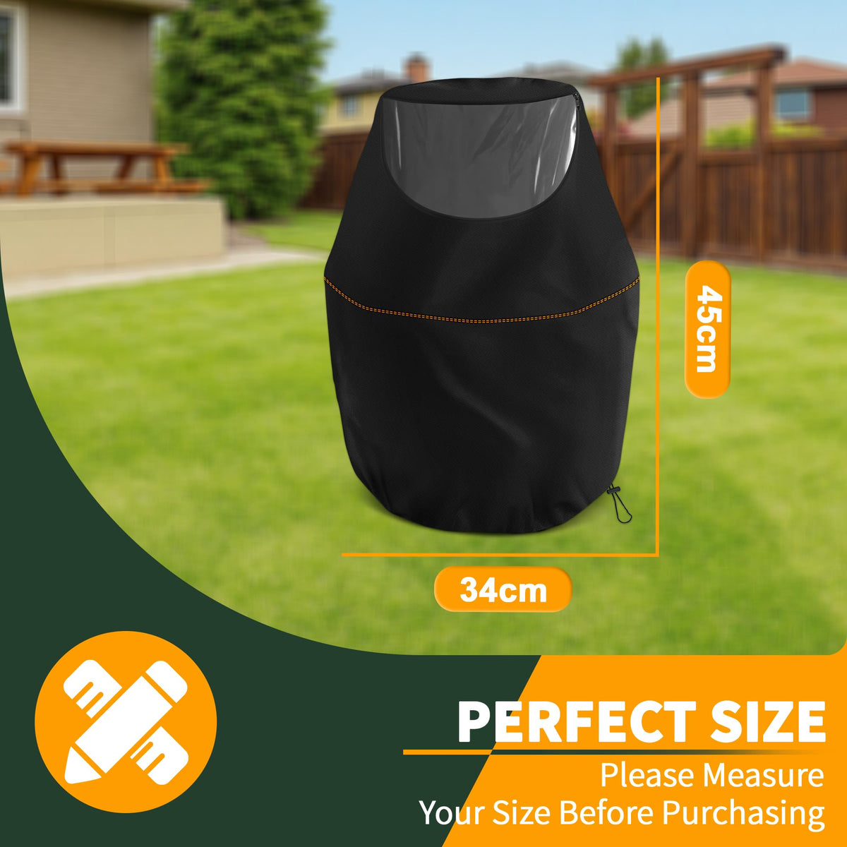 Rimwig 34x45cm fit propane tank cover for garden