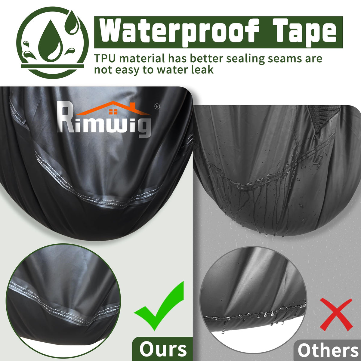 Rimwig breathing vents promote air flow to keep chairs dry outdoors