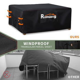 Rimwig heavy-duty outdoor furniture cover with UV and dust protection.