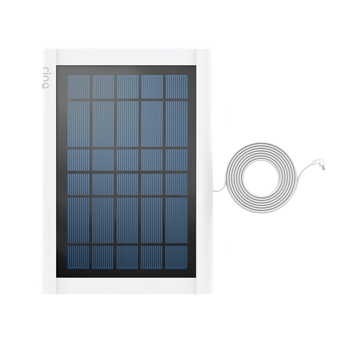 Ring Super Solar Panel outdoor weatherproof design mounted for daylight charging.