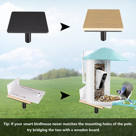 RINLAIN adjustable-height pole lets you position feeders for optimal viewing
