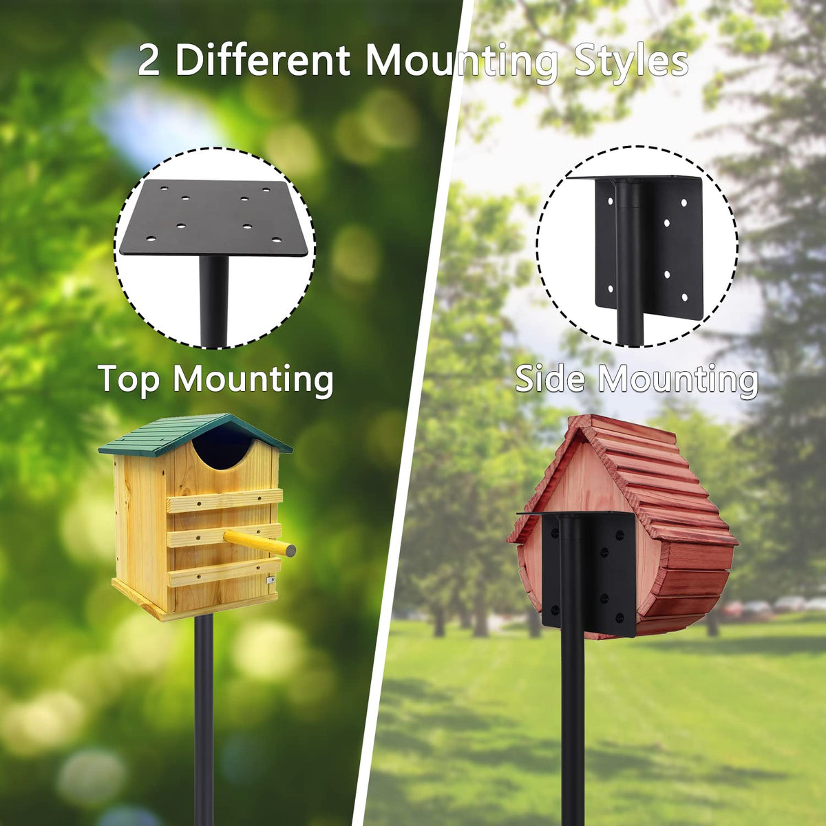 RINLAIN steel pole with extenders offers rust resistance and durable construction