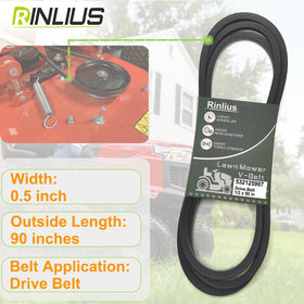Rinlius Poulan-compatible drive belt for consistent mowing