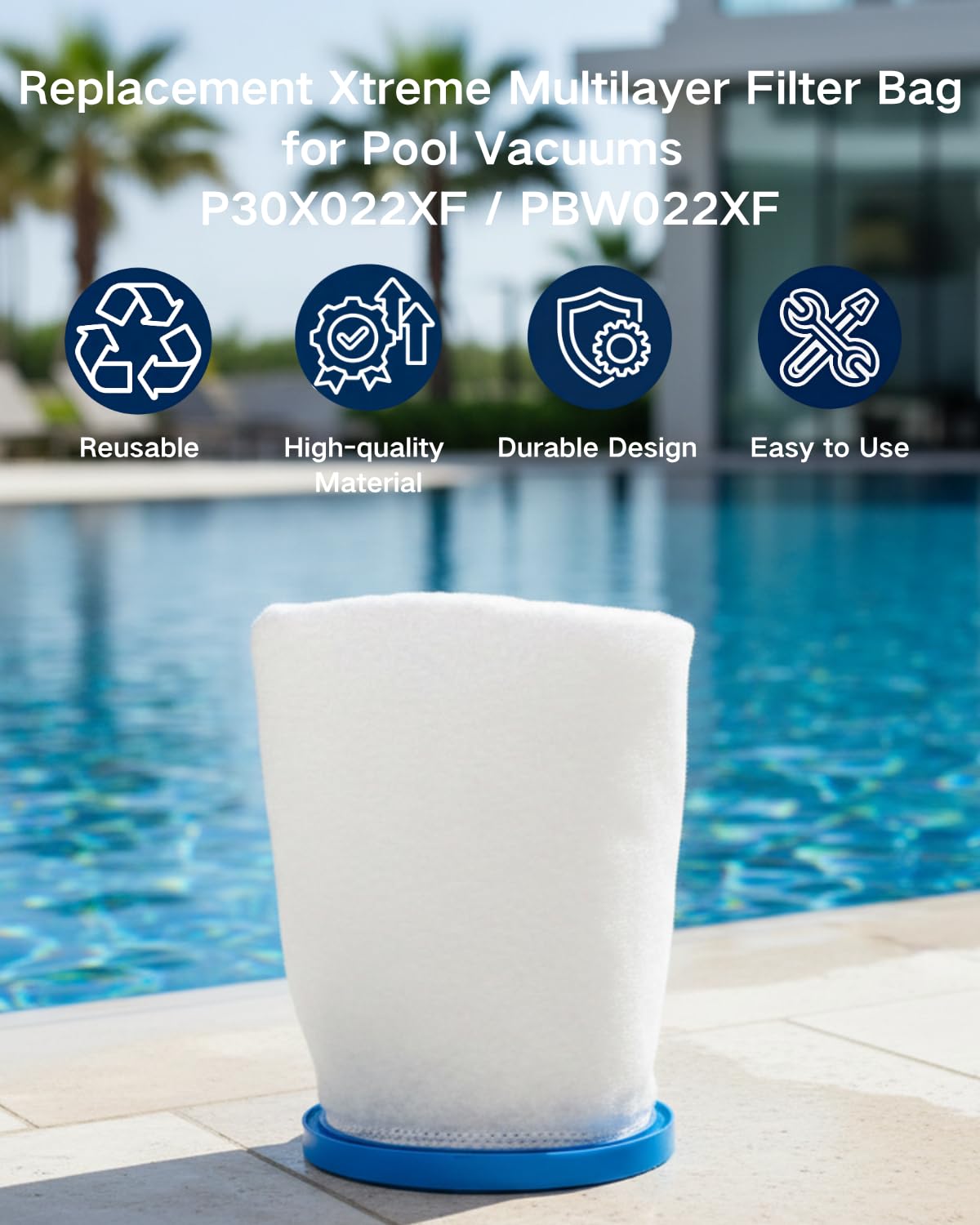 RINMEE Catfish Ultra bag offers durable filtration for pool debris.
