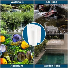 RINOO pond filtration pad in a filtration system for clearer water outcomes.