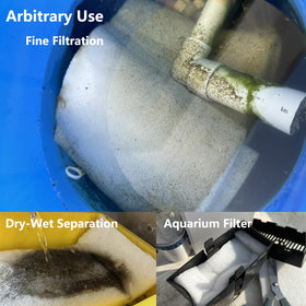 RINOO white pad installed in a pond skimmer for efficient filtration.