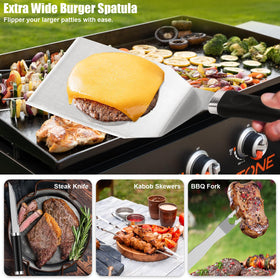 RINPIR bacon press for uniform searing and shaping.
