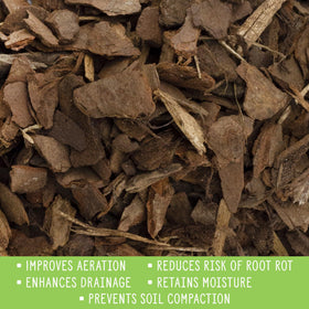 Rio Hamza Mulch displayed on a store shelf for home use