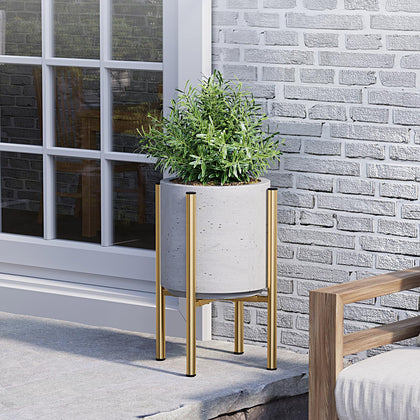 Rioneta adjustable metal plant stand assembly shows quick setup and stable support