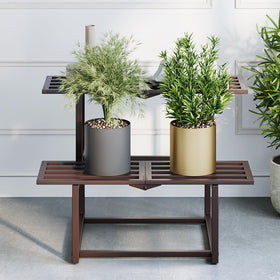 Rioneta foldable plant stand for indoor and outdoor use, space-saving design.