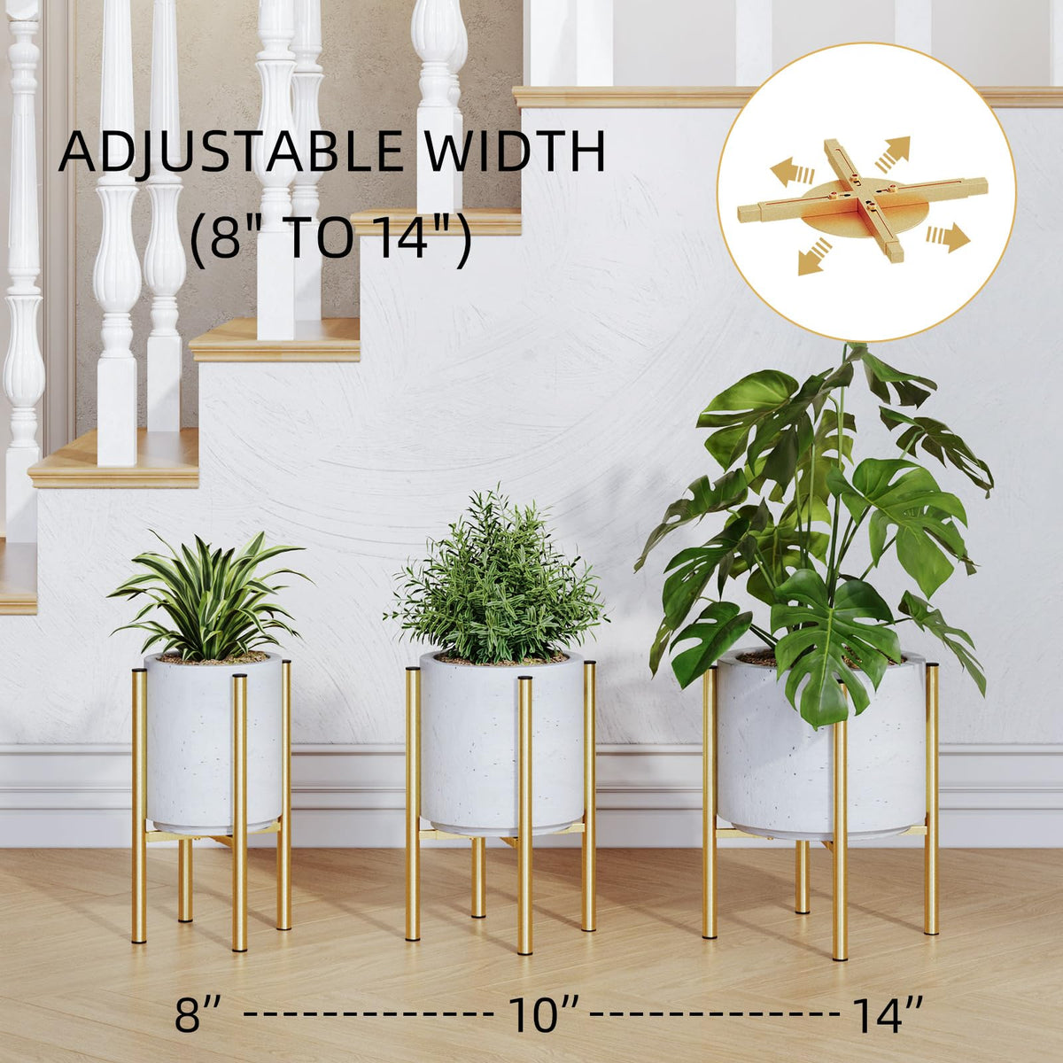 Rioneta heavy-duty plant stand supports up to 160 lb for reliable outdoor use
