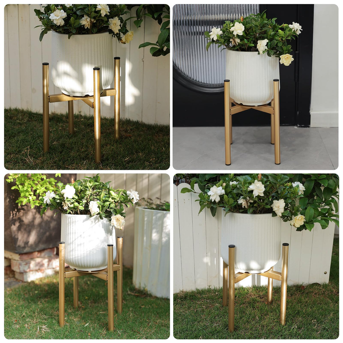 Rioneta indoor-outdoor stand placed in living room or patio for greenery display
