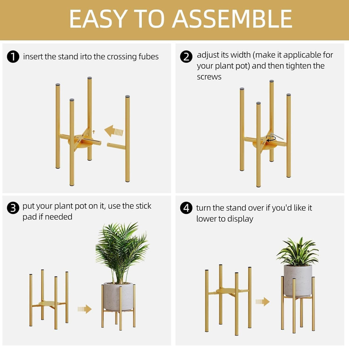 Rioneta versatile plant stand accommodates various plant shapes and sizes