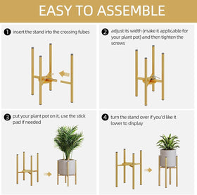 Rioneta versatile plant stand accommodates various plant shapes and sizes