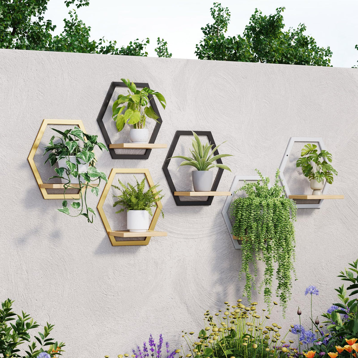 Rioneta wall-mount kit includes hardware for quick, secure installation.