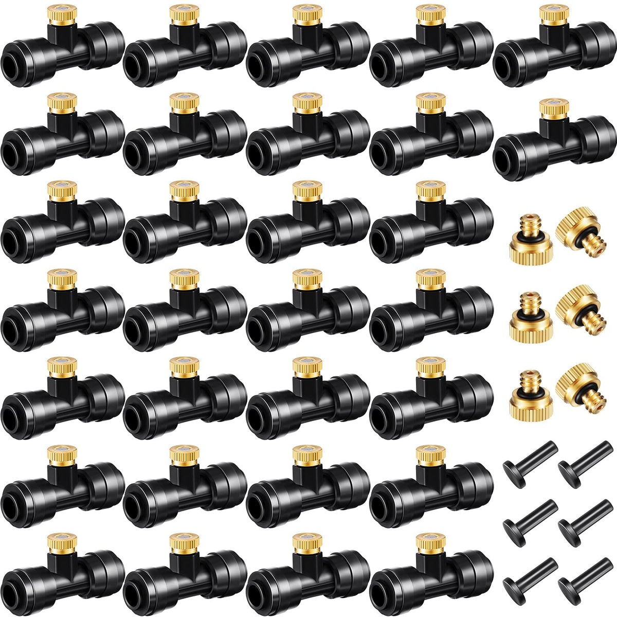Ripeng 72-piece brass misting nozzles kit for DIY outdoor cooling