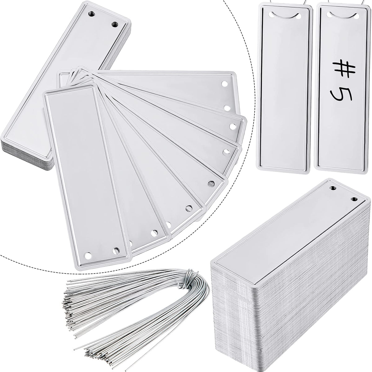 Ripeng aluminum plant label with 6-inch wires for durable outdoor labeling