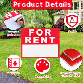 Ripeng corrugated plastic rent sign is waterproof and durable for outdoor use.