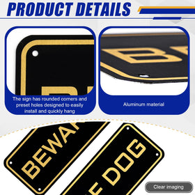 Ripeng aluminum rust-proof dog warning sign for outdoor use