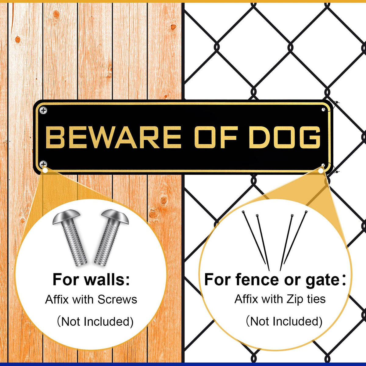 Ripeng easy-hang holes for quick installation on wall or fence