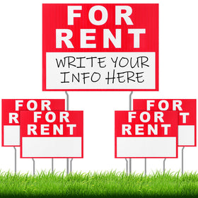 Ripeng for-rent sign stand 17x13 with double-sided writing area for contact details.