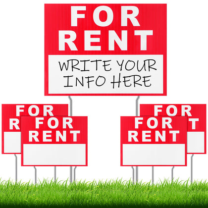 Ripeng for-rent sign stand 17x13 with double-sided writing area for contact details.