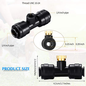 Ripeng misting tee 1/4 inch for quick, easy assembly