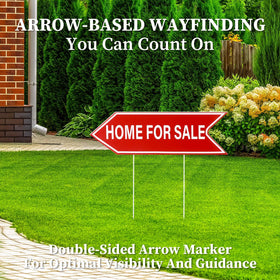 Ripeng open-house signage in red boosts attention at entryways and driveways.
