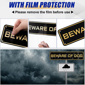 Ripeng 3x12 inch dog sign for indoor and outdoor use