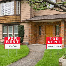 Ripeng tall iron stands keep signs upright and stable on lawns or driveways.