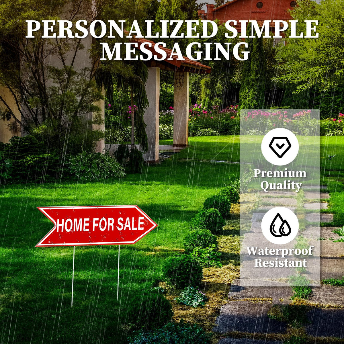 Ripeng yard display sign stands firmly for outdoor sales events.