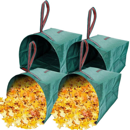 RISETEX 72-gallon leaf collector bags ready for efficient yard cleanup