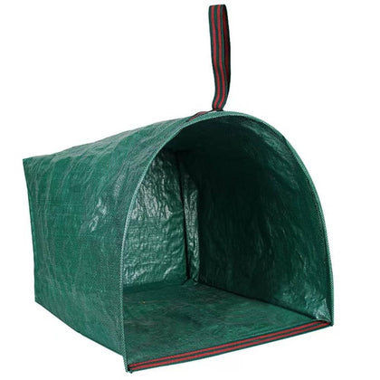 RISETEX 72-gallon yard bags shown in a stand-up position for easy loading.