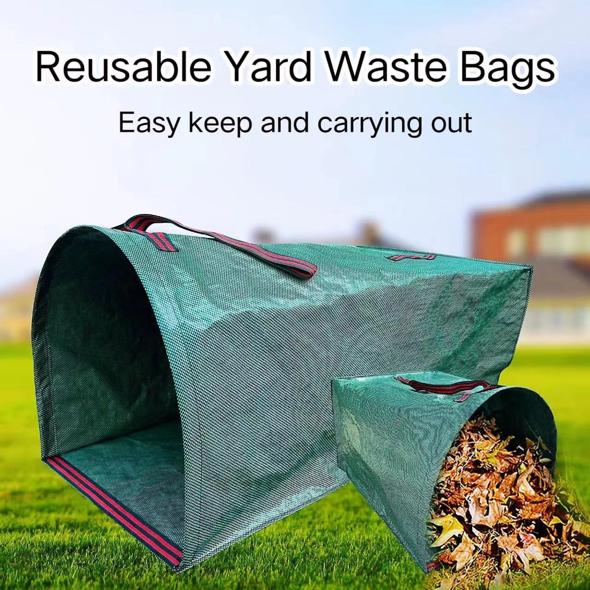 RISETEX yard bag in collapsed form saves storage space