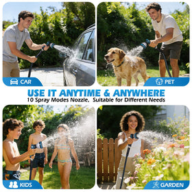 Riskhero hose ready for garden, yard, car wash, and pet bathing tasks