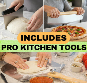 Ritual Life metal pizza peel for smooth transfers to and from the oven.